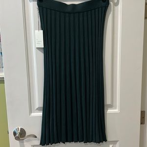 NWT A new day dark green midi skirt